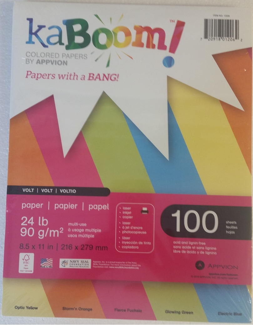 image of: RS Kaboom Volt Paper 8.5x11 100 Sheets