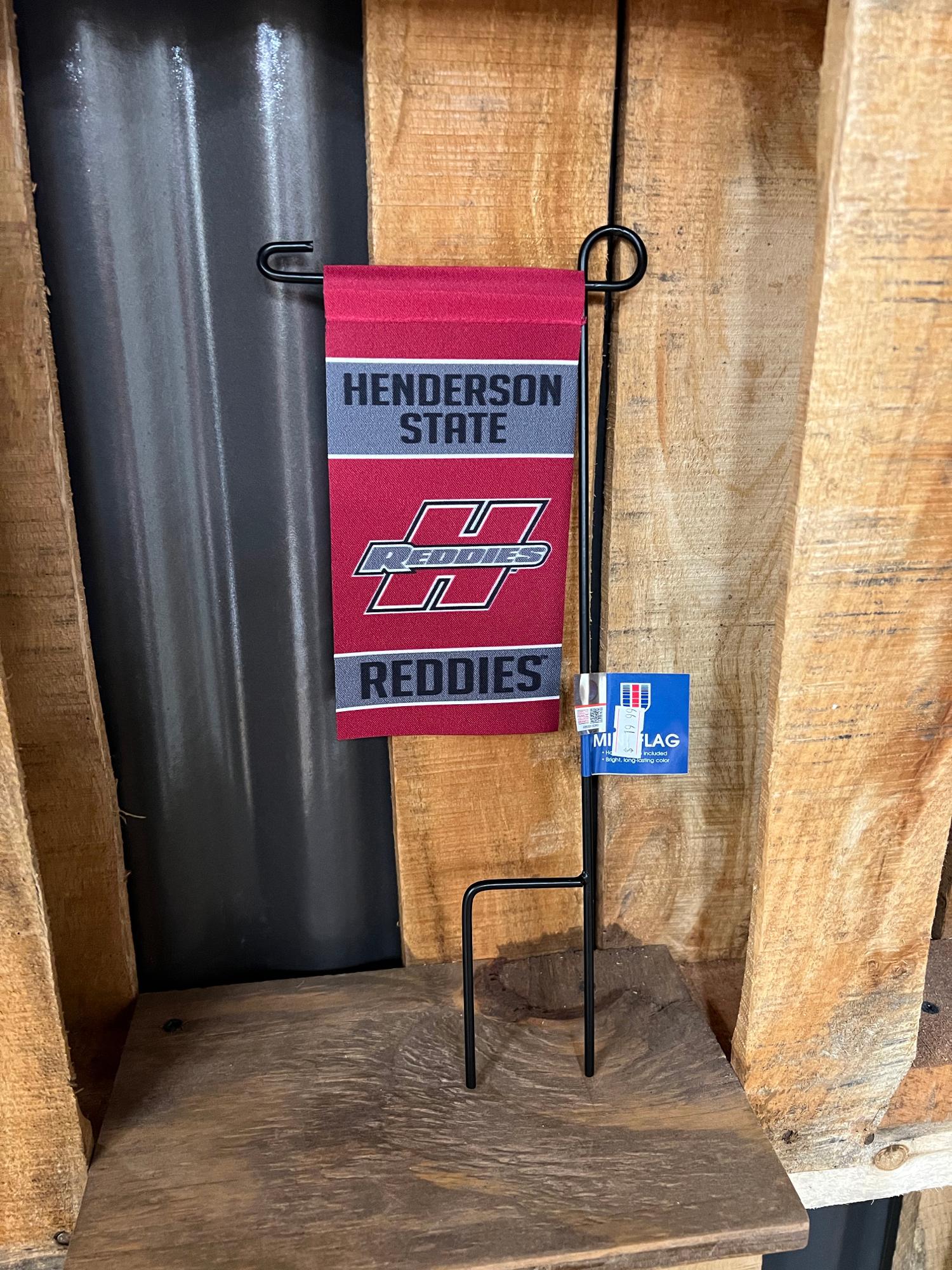 image of: Henderson State Reddies Mini Flag 4"x8" with Pole