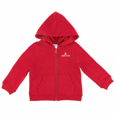 image of: Santa Clara University Toddler Fleece Full Zip Hoodie, Red