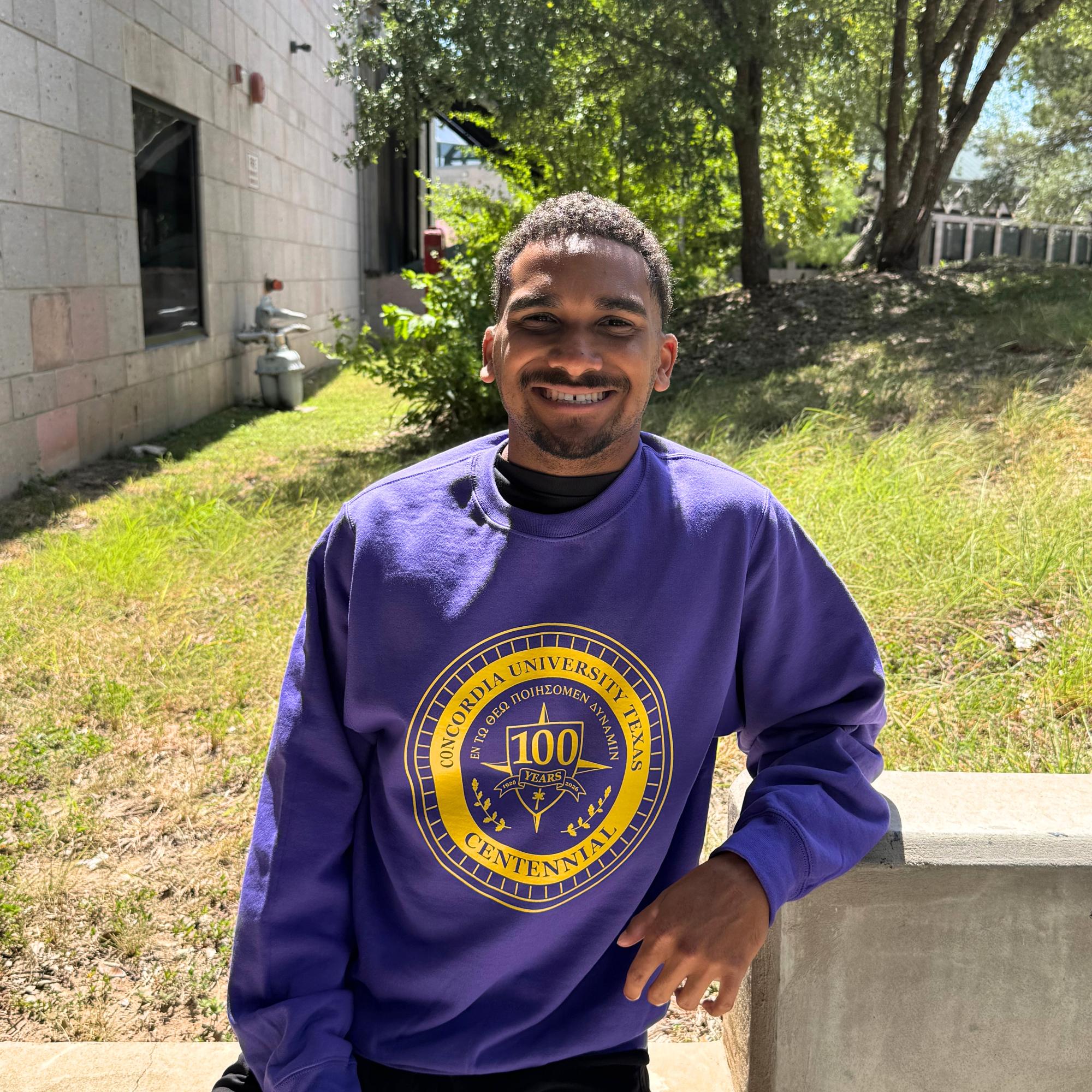 Product image 2 of 2 for Concordia University Texas Centennial Crew Sweatshirt, Purple
