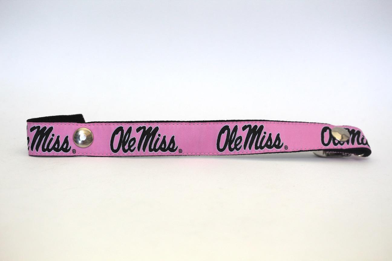 image of: Ole Miss Ribbon Pacifier Toy Holder Pink