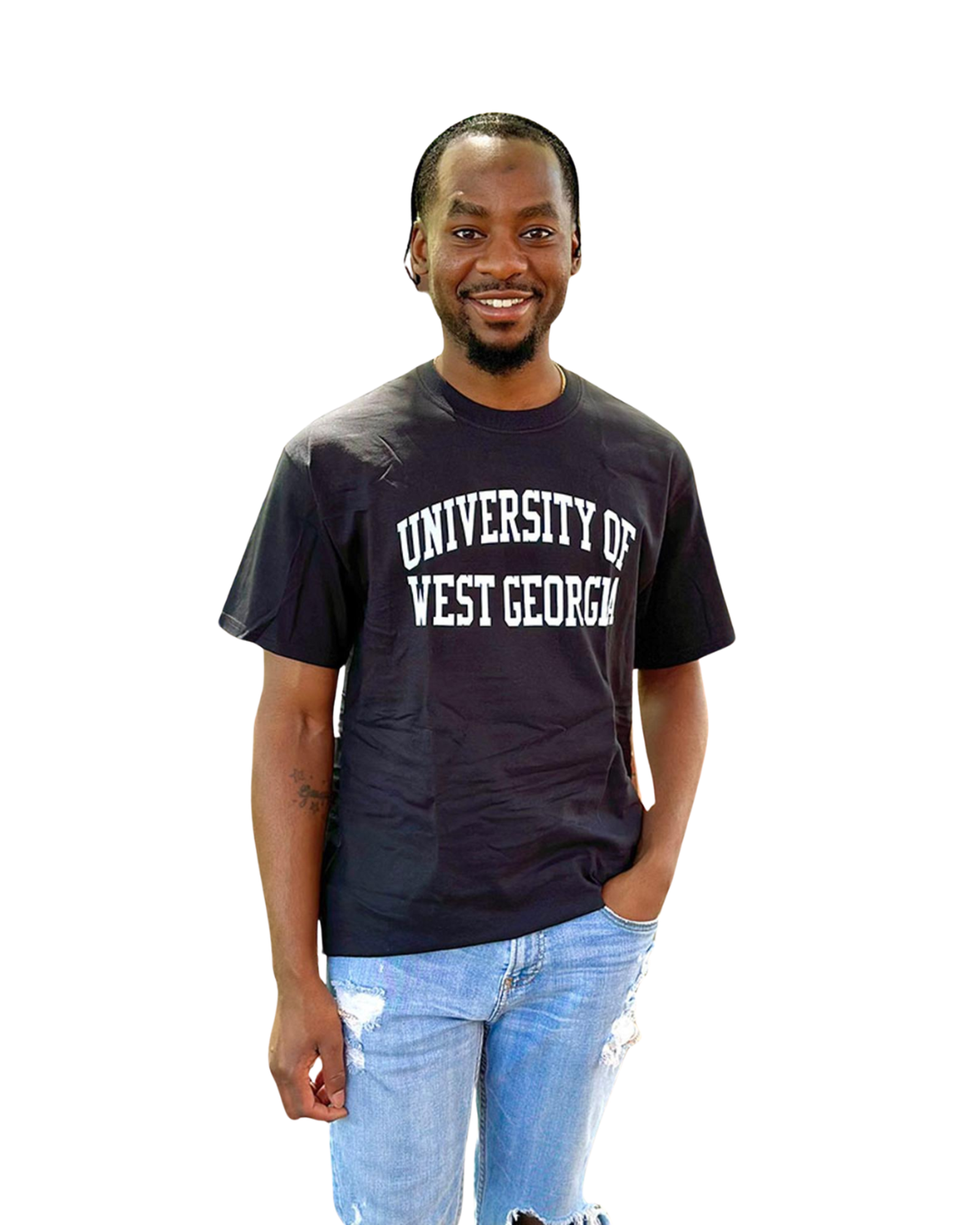 Variant 20 of 20 for UNIV. WEST GA TEXT ROLLED TEE
