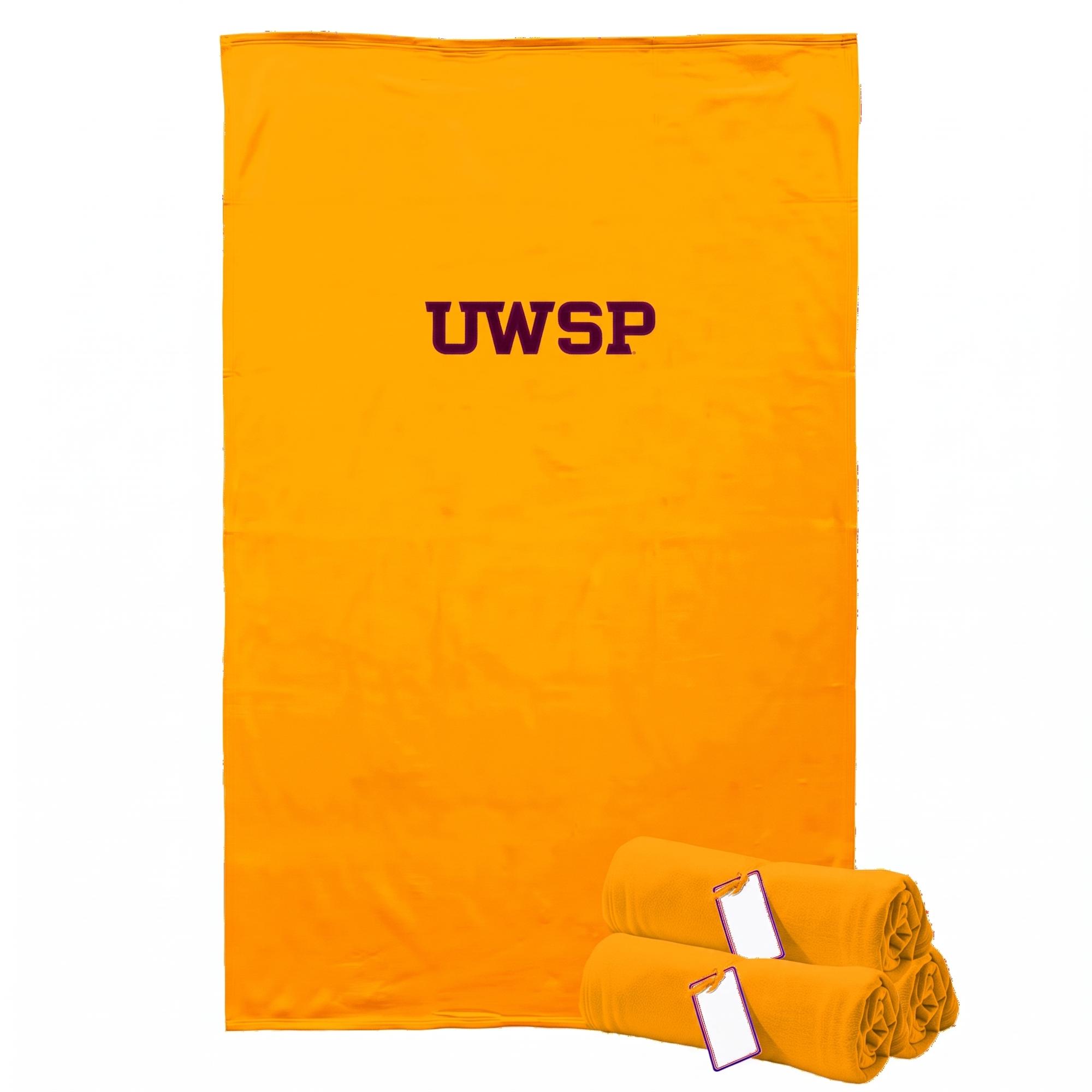 Product image 1 of 1 for University of Wisconsin Stevens Point Proweave Sweatshirt Blanket, Yellow