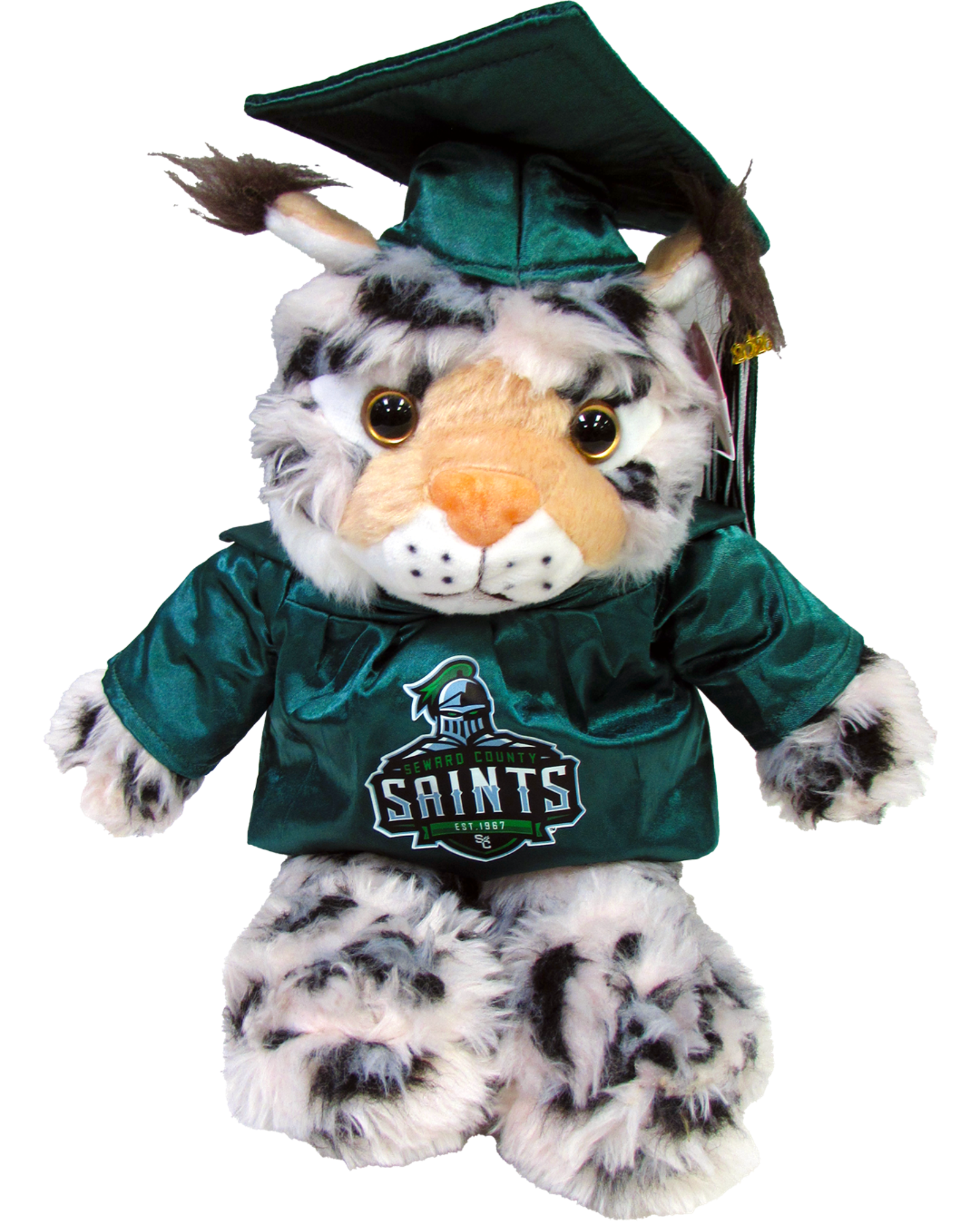 Product image 1 of 2 for Graduation Bobcat Green Cap & Gown 11"