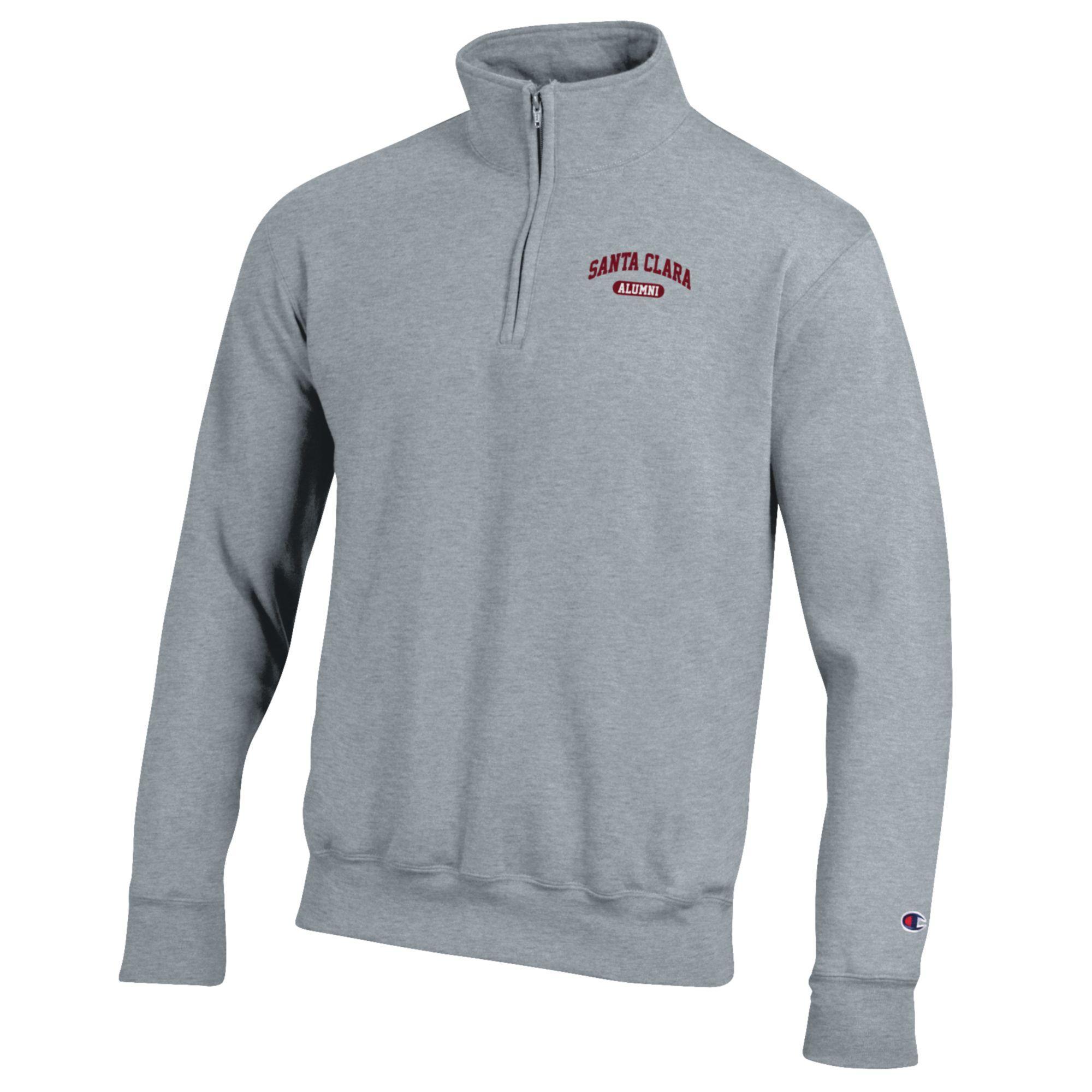 image of: Santa Clara University Champion Alumni Quarter Zip Jacket, Heather Gray