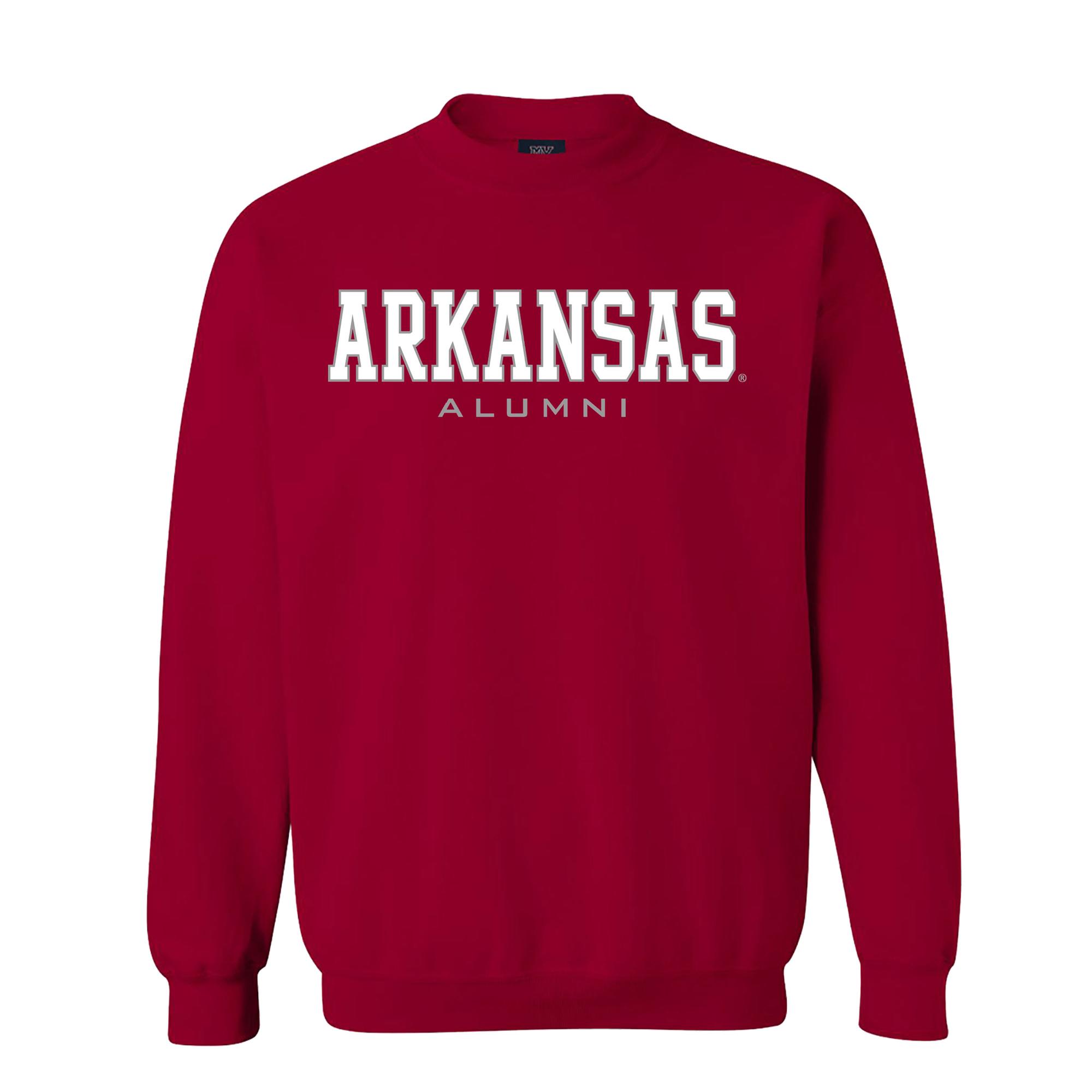 image of: University of Arkansas Alumni Fundamental Crew Sweatshirt- Crimson