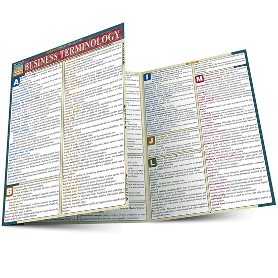 Cover image for BUSINESS TERMINOLOGY LAMINATED REFERENCE GUIDE