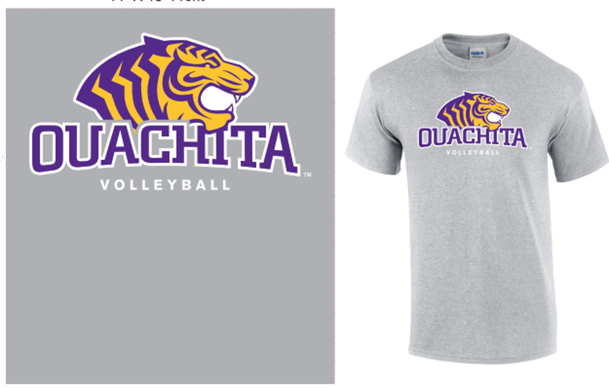 image of: Ouachita Tigers Volleyball Tee