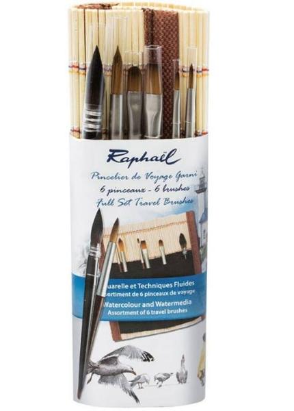 Raphael Precision Bamboo Roll-Up Brush Set; $38.95