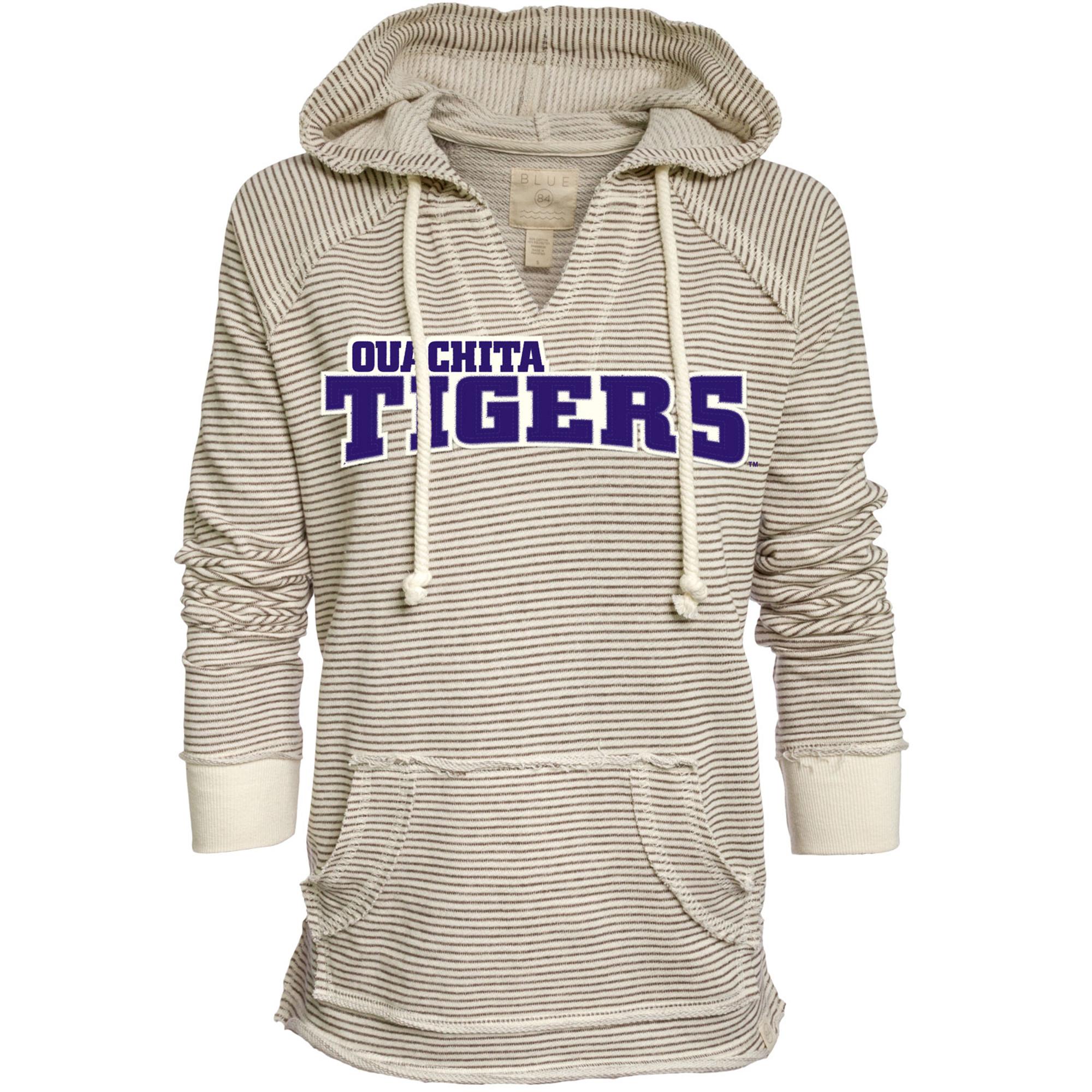 image of: Ouachita Tigers Loopster Fleece Striped French Terry V-Neck Hood
