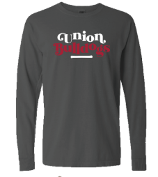 Union Bulldogs Comfort Color Long Sleeve Tee; $34.99