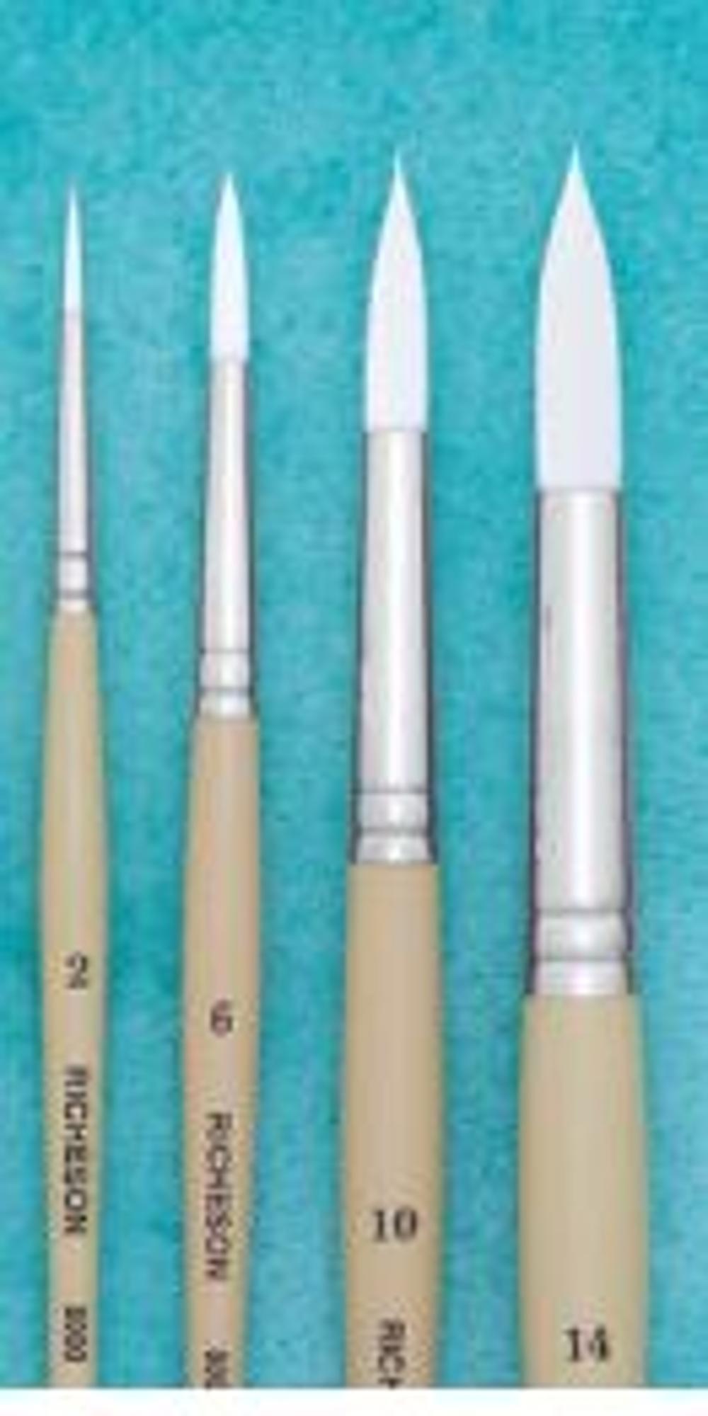 image of: Richeson 8000 Short Handle Watercolor Brush Rounds