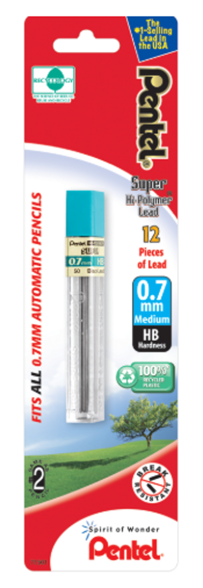 Product image 1 of 1 for Pentel Super Hi-Polymer .7mm Replacement Lead