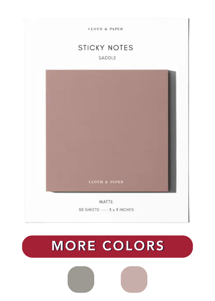 Note Neutrality Matte Sticky Notes; $5.98
