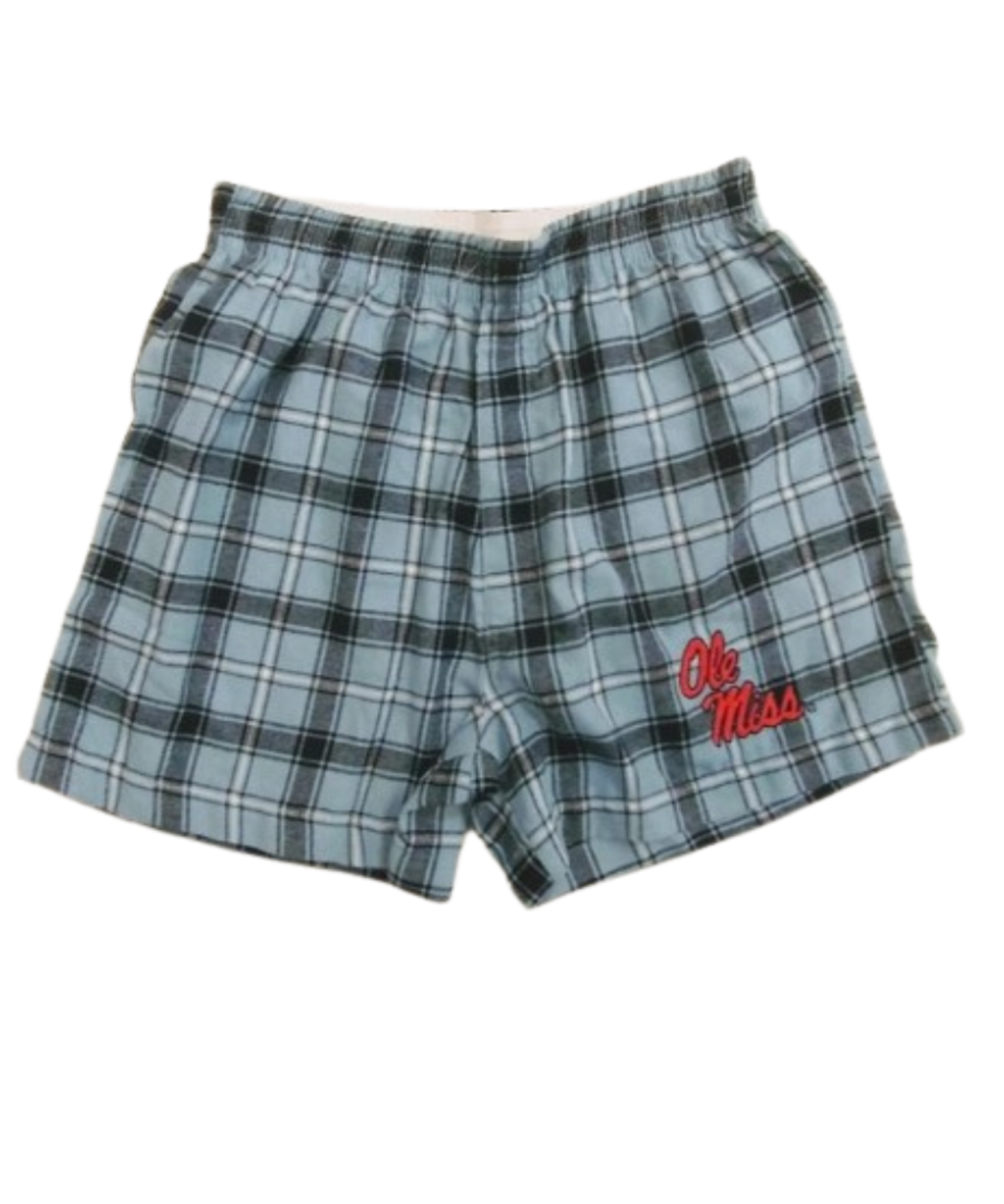 image of: Ole Miss Ledger Flannel Boxers Light Blue