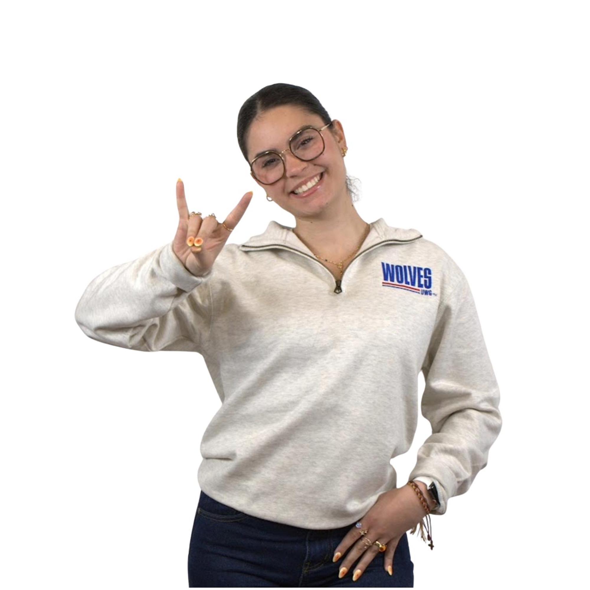 Product image 2 of 3 for BOLD WOLVES DAZZEL QUARTER ZIP SWEATSHIRT