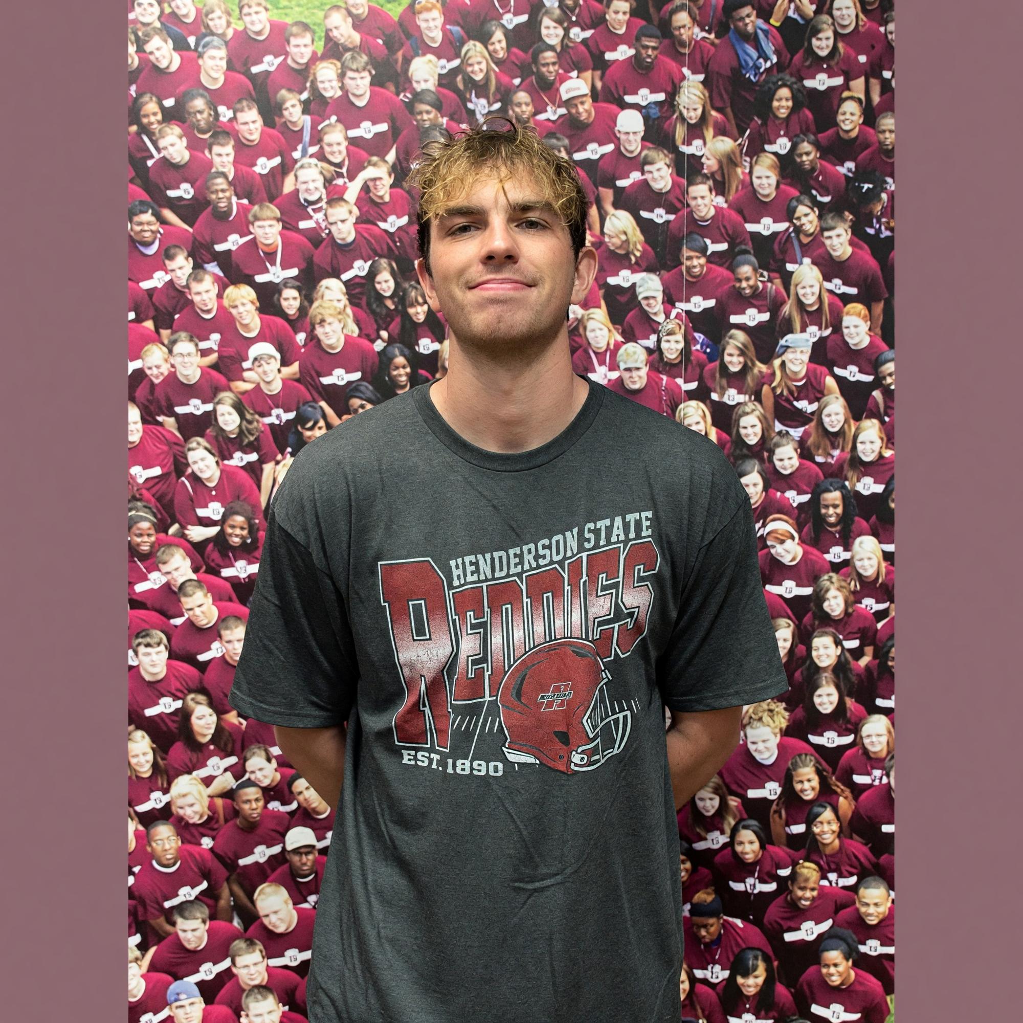 Product image 2 of 2 for Henderson State Reddies Football Fade Route Tamarac Ringspun Tee