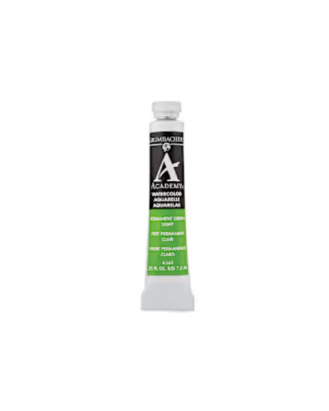 Grumbacher Academy Watercolor-Permanent Green Light-7.5ml; $7.95