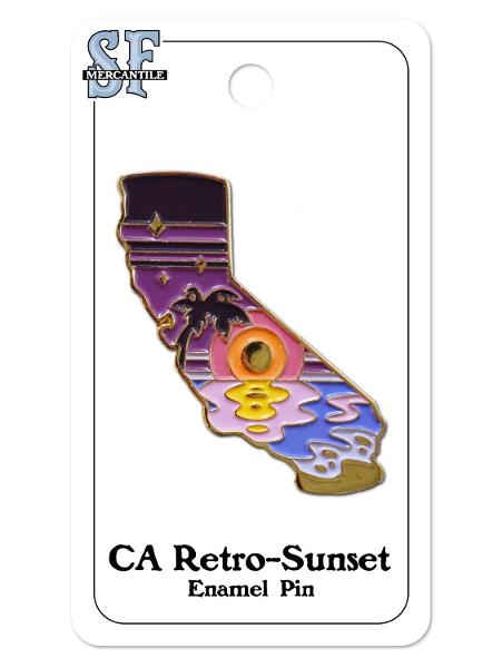 California Retro Sunset Enamel Pin; $8.98