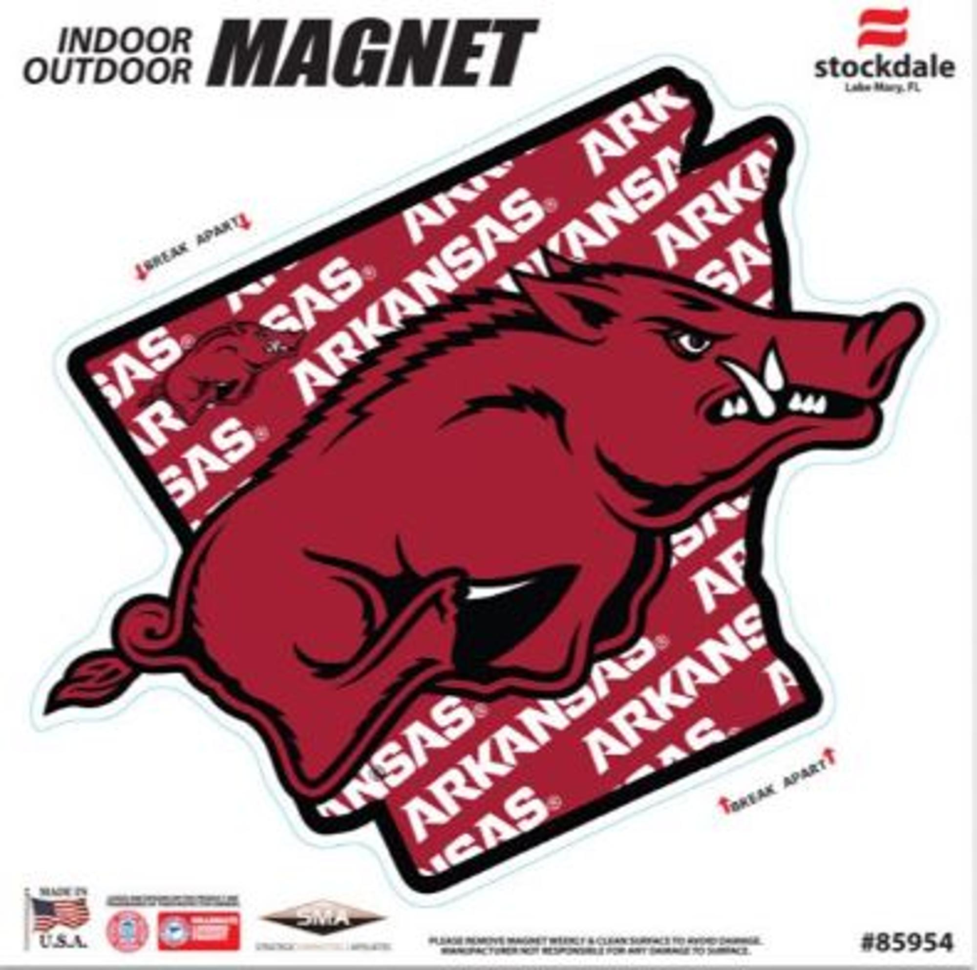 image of: Arkansas Razorbacks Outdoor State Magnet