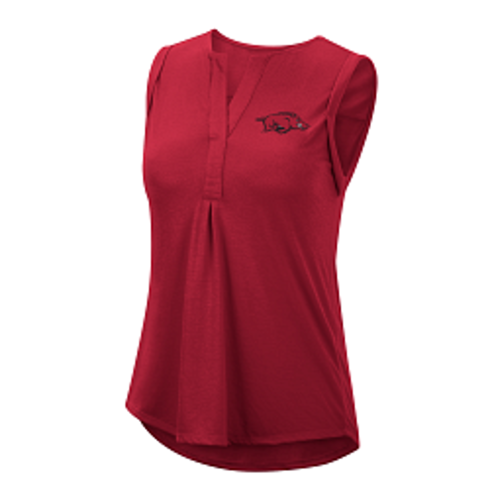 image of: Arkansas Razorback's Women's Steam Heat Henley Flyaway Sleeveless