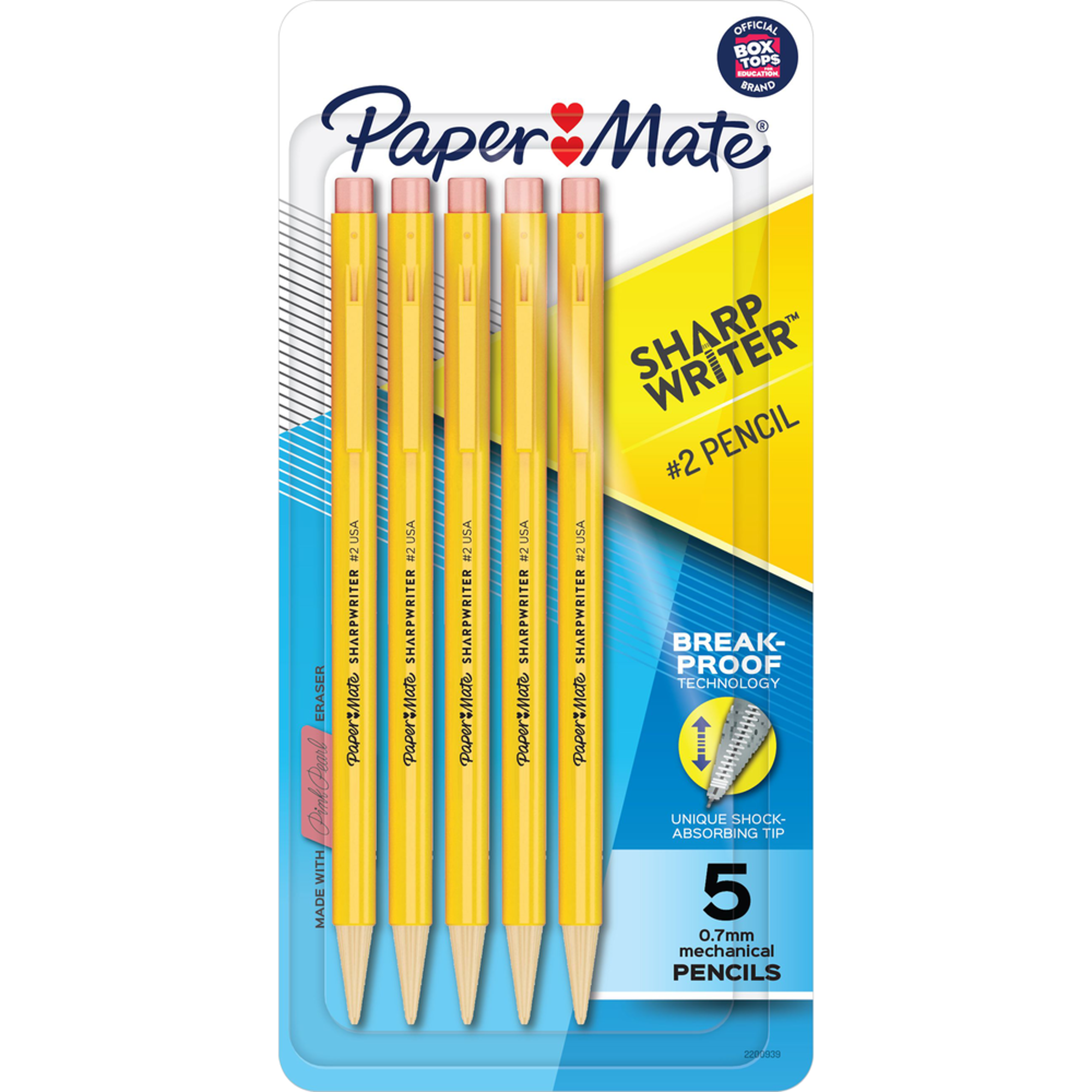 image of: Paper Mate Sharpwriter Mechanical Pencil - Yellow 0.7mm 5Pk BP