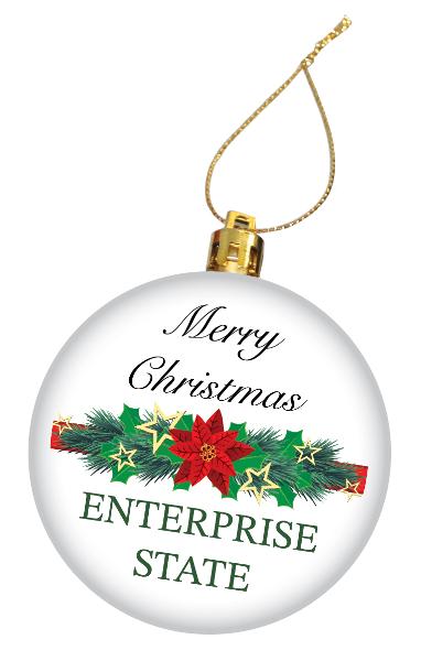Enterprise State Christmas Ornament; $12.99