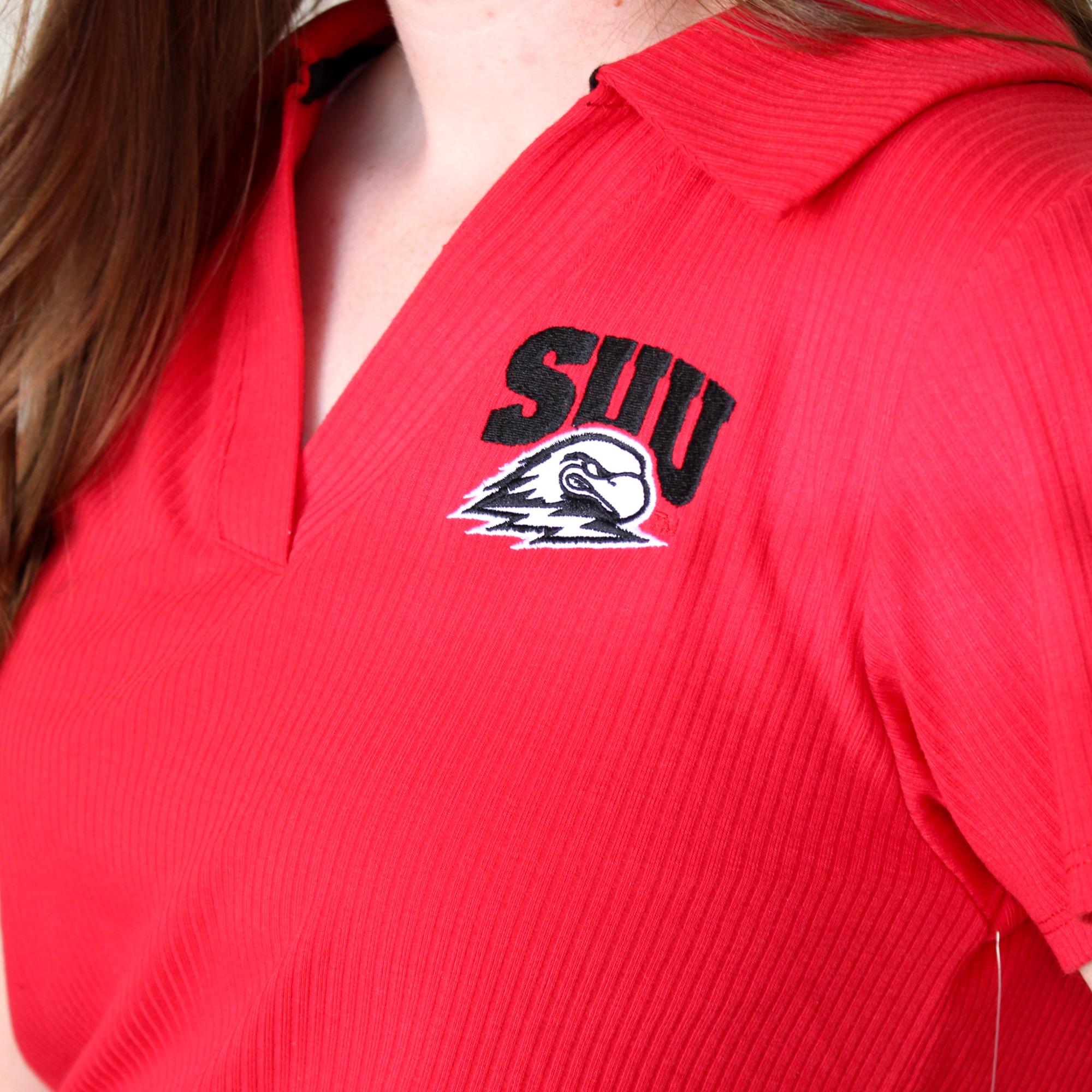 Product image 3 of 3 for COLOSSEUM WOMENS RIBBED POLO RED SUU/THOR