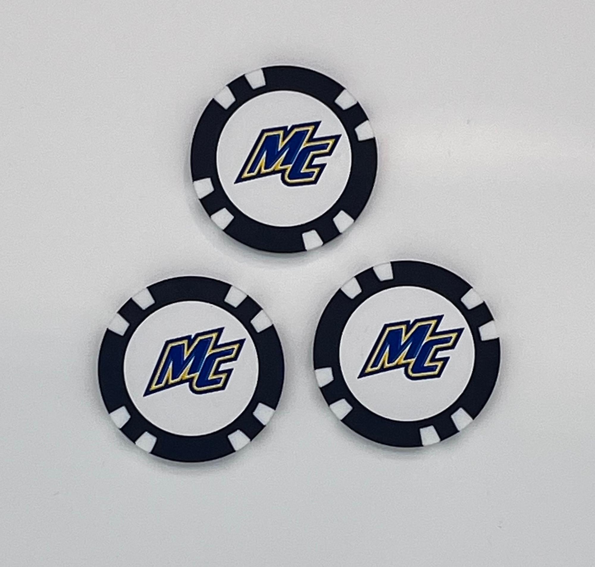 MC Golf Chip Markers Merrimack College Bookstore