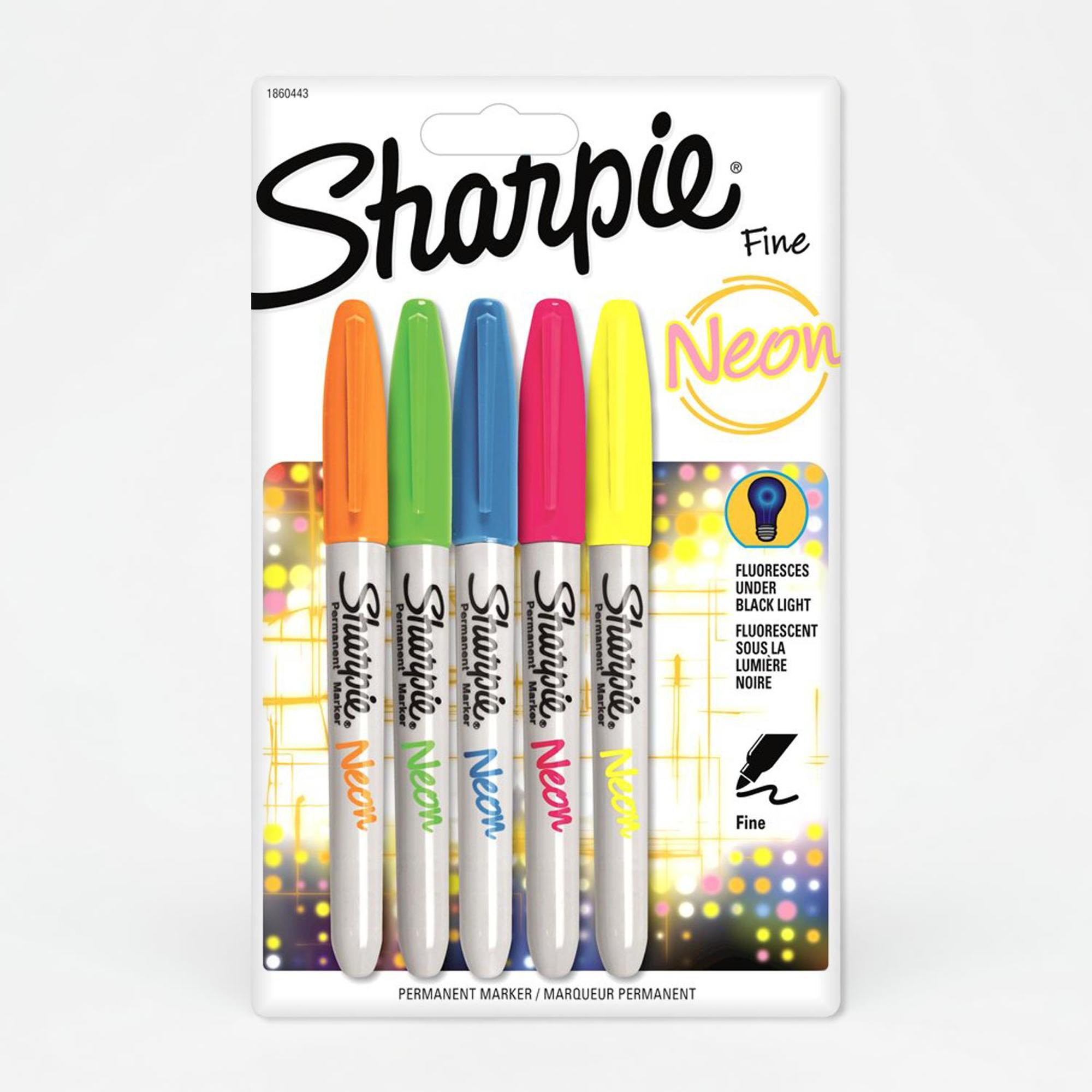 Product image 1 of 1 for Sharpie Permanent Markers Assorted 5pk Neon
