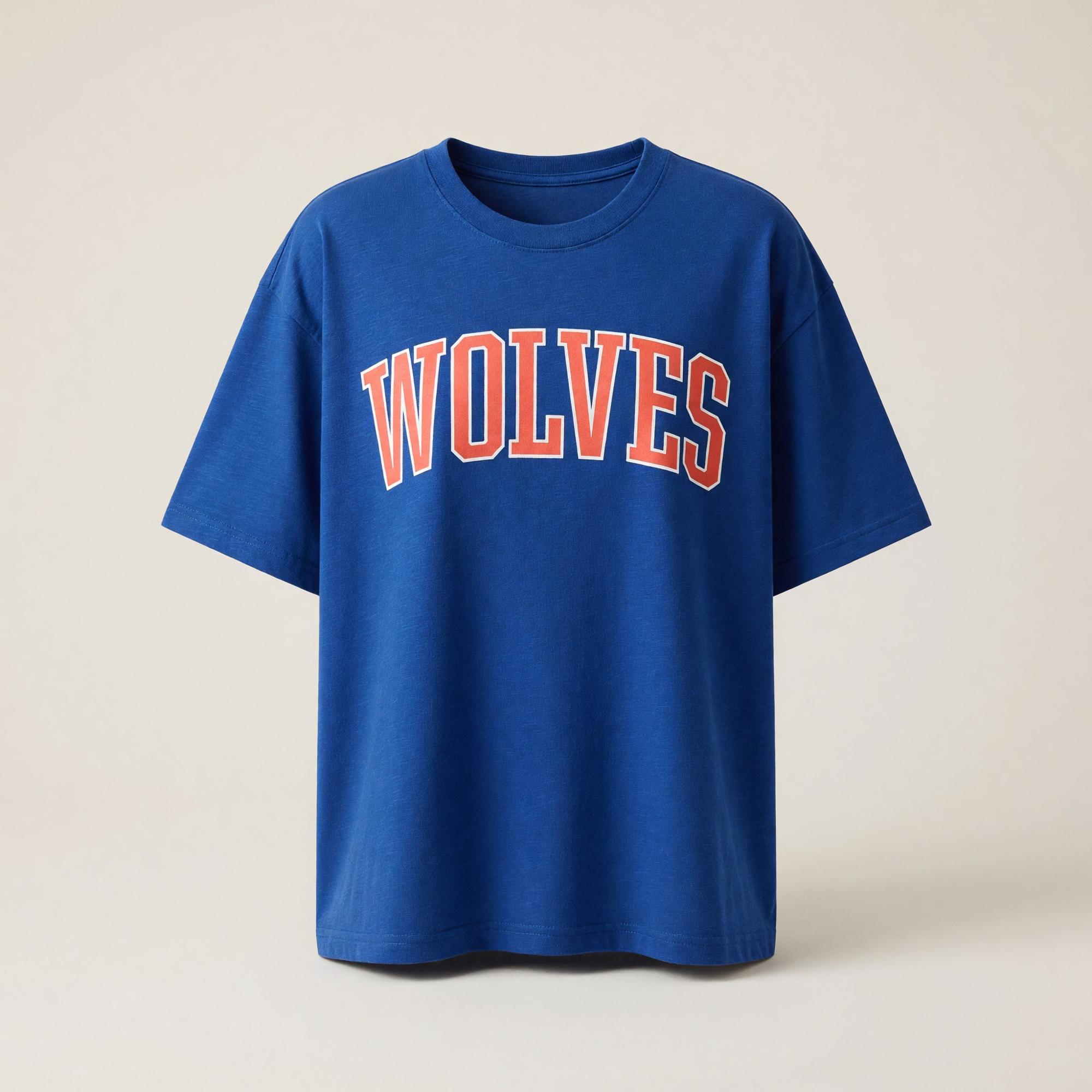 Product image 1 of 2 for WOLVES ARCH ROYAL OVERSIZED SLUB TEE