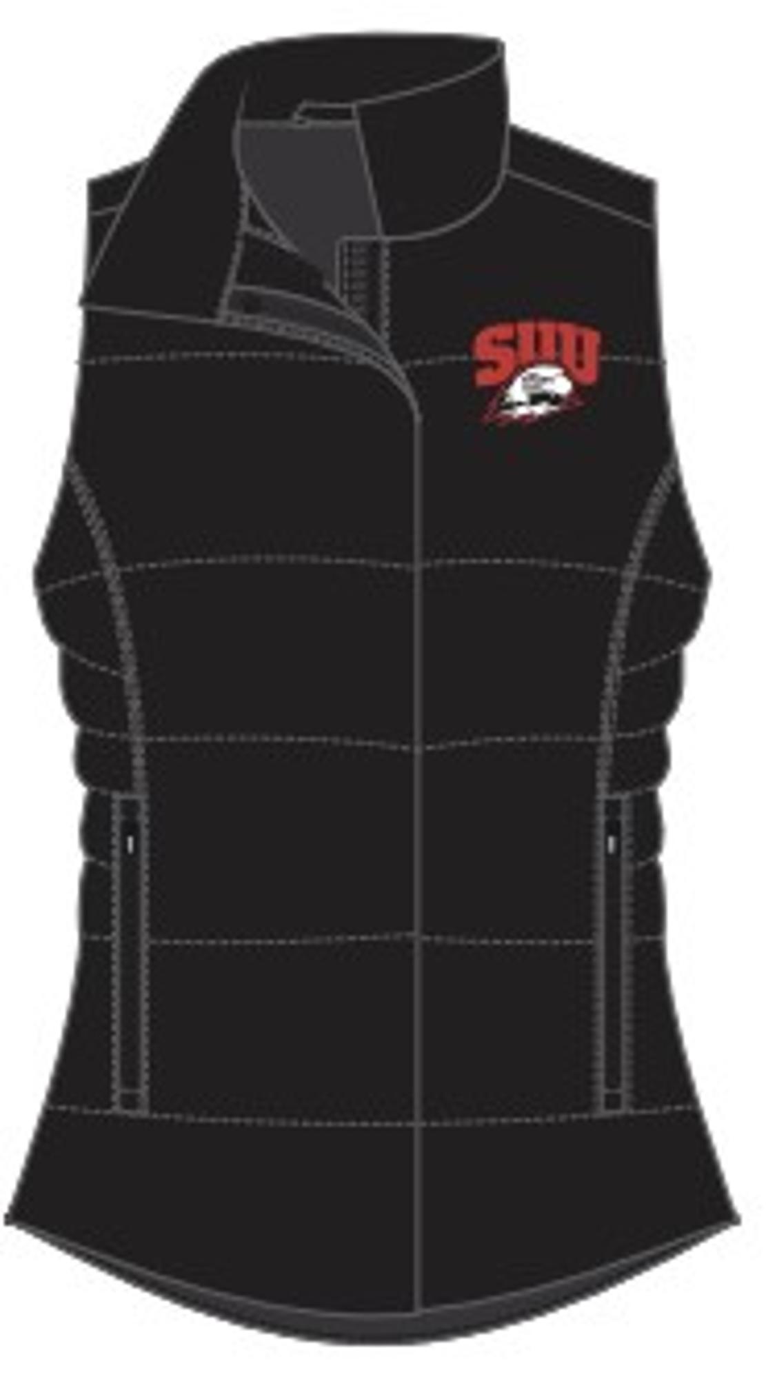 Product image 1 of 1 for COLOSSEUM WOMENS VEST BLACK SUU/THOR LEFT CHEST