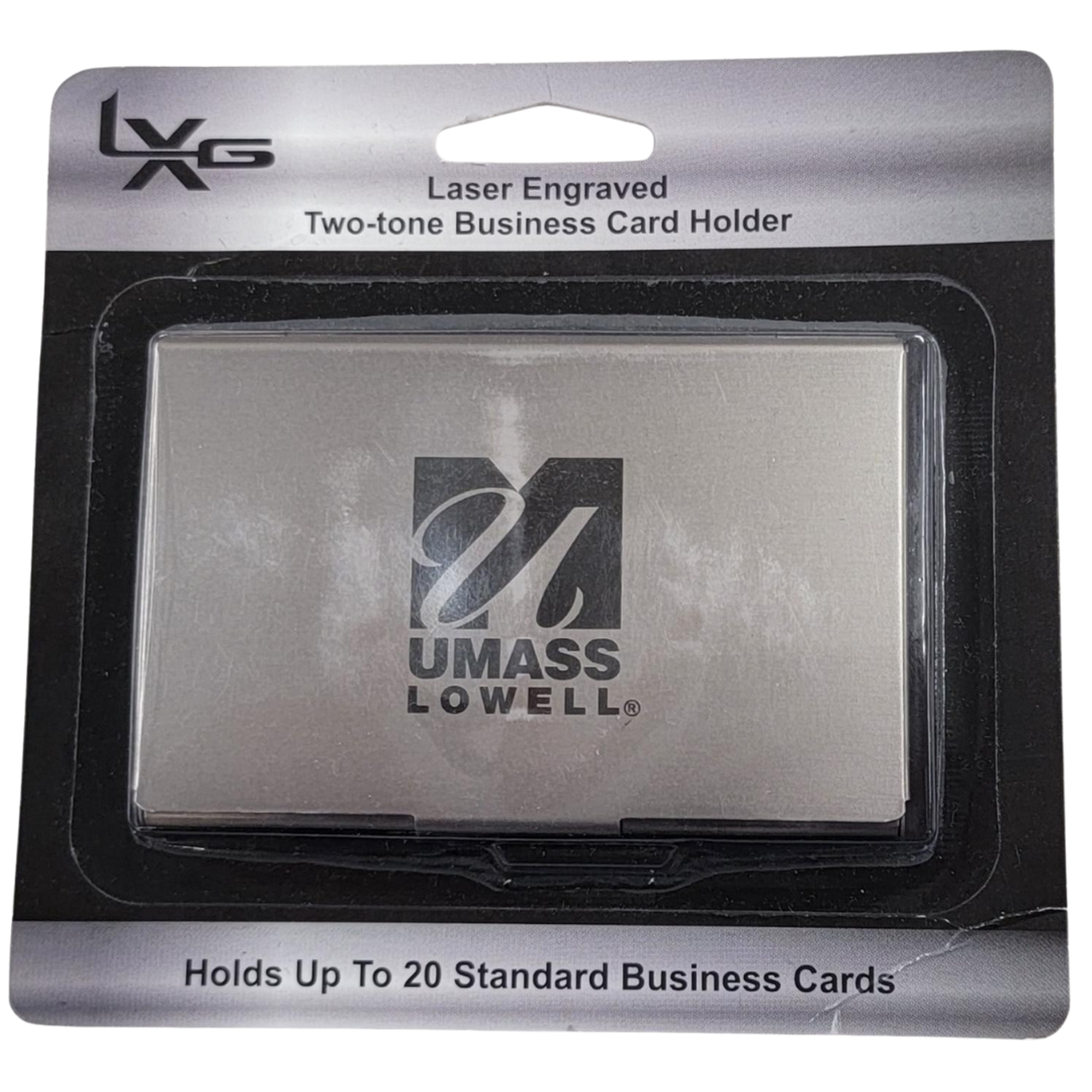 image of: UMass Lowell Engraved Metal Card Holder