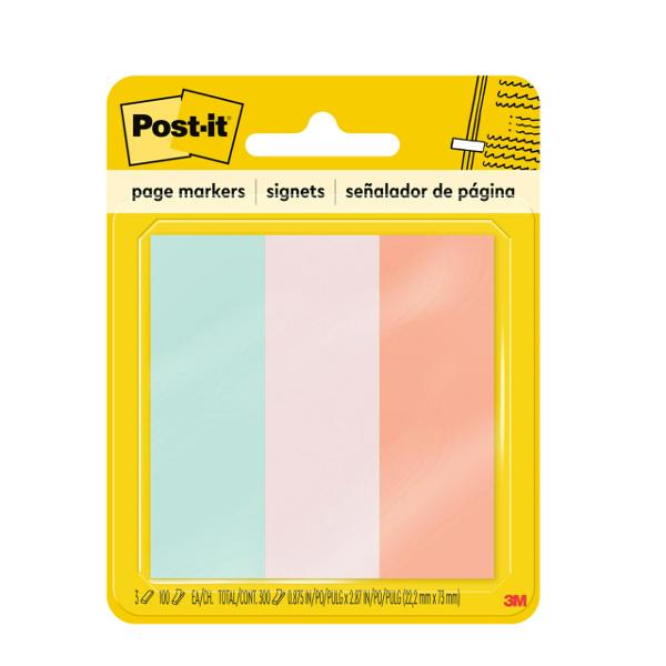 Post-It Page Markers - Assorted 1x3in 3 Pack BP; $5.99