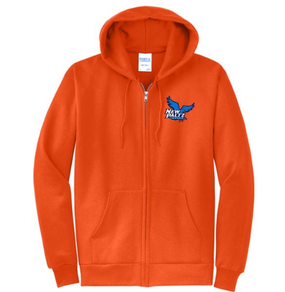 Port & Co Orange Fleece Full Zip; $56.99