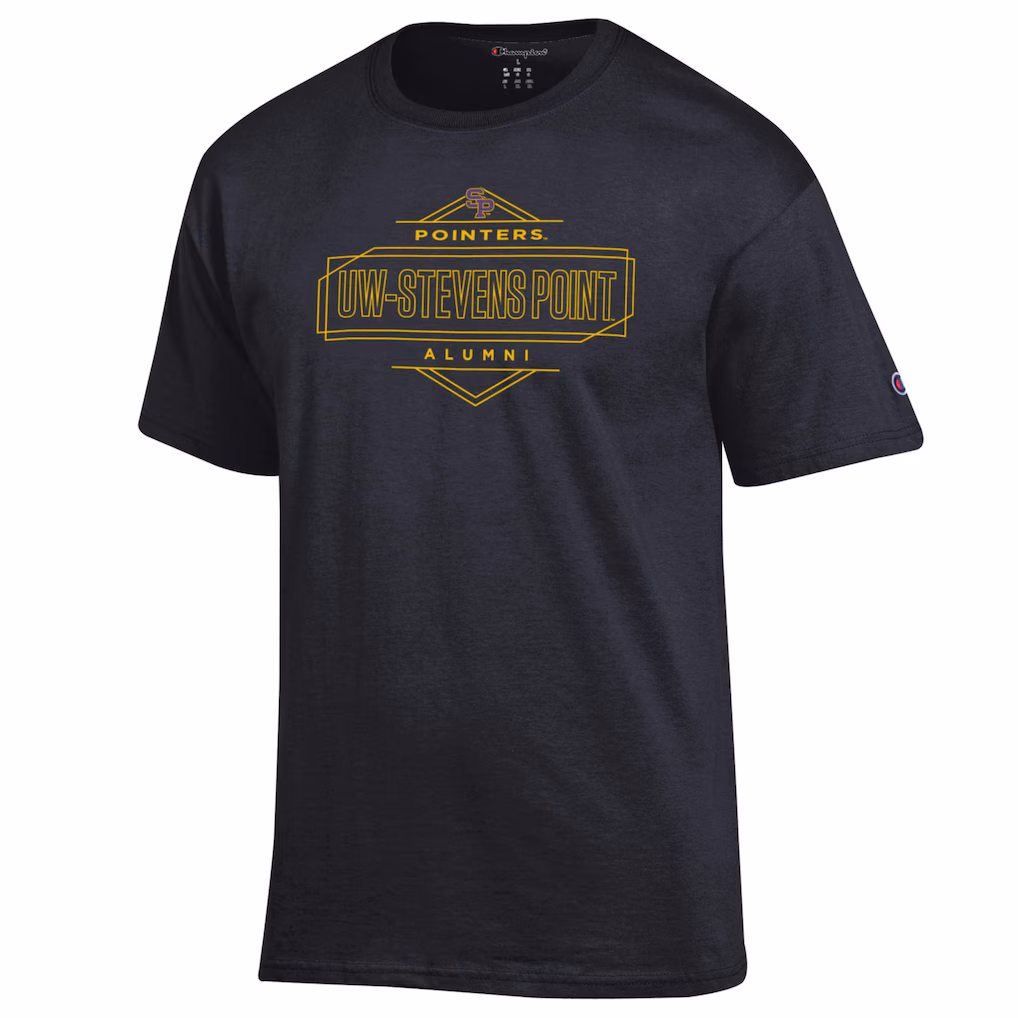 Product image 1 of 1 for University of Wisconsin Stevens Point Alumni Replen Short Sleeve Tee, Black