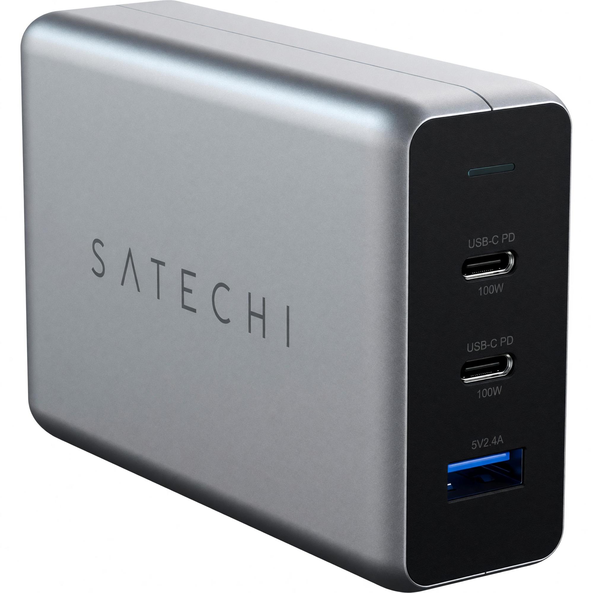 Product image 1 of 1 for Satechi USB-C PD Compact GaN Charger - Space Gray 100W