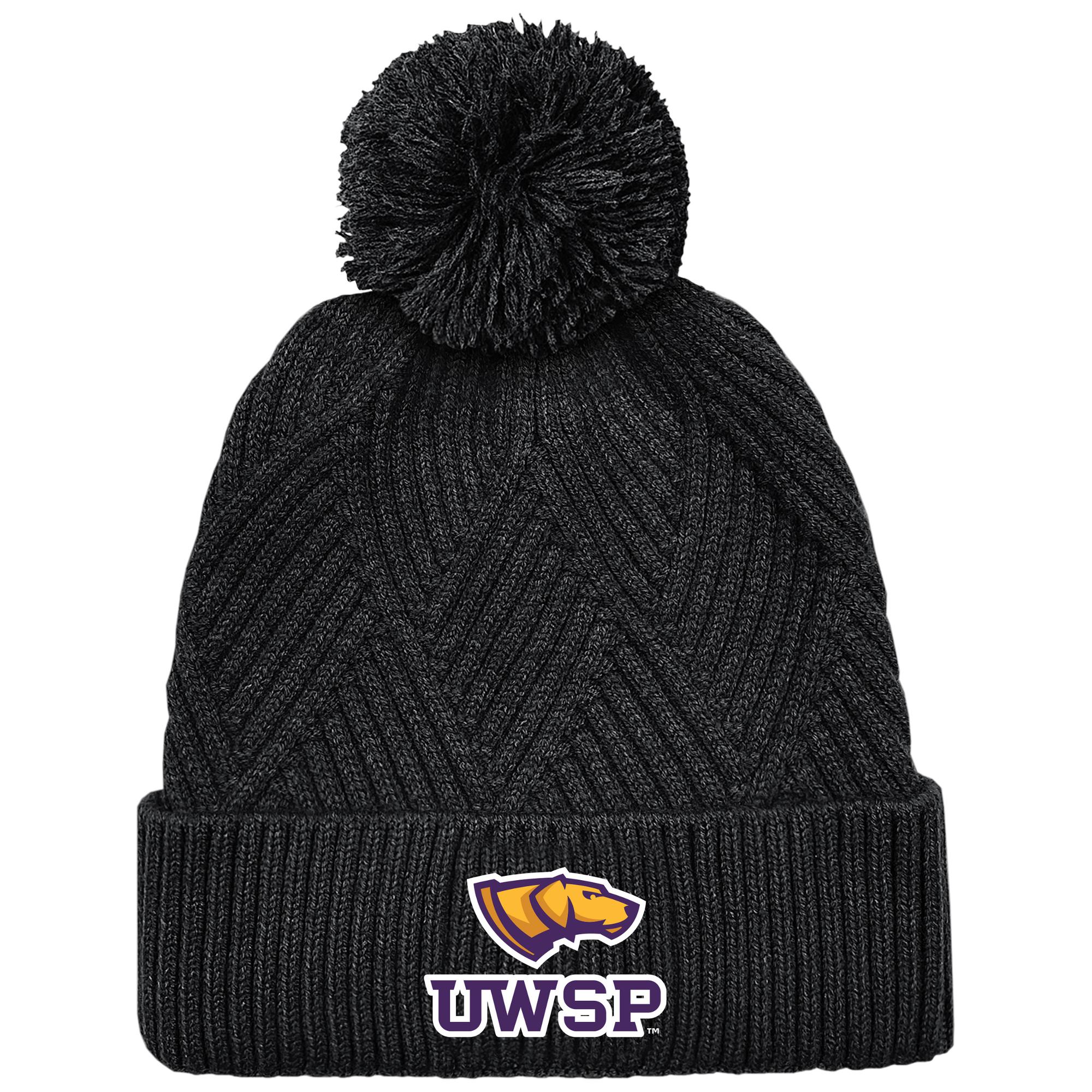 Product image 1 of 1 for UWSP Bridger Textured Cuff Beanie, Black