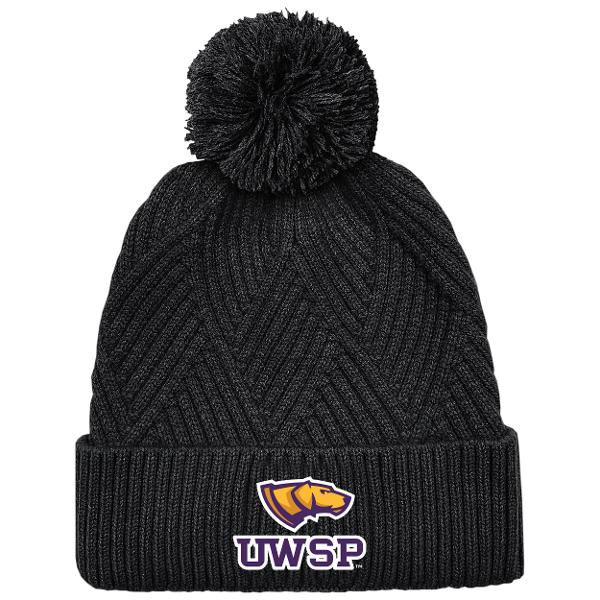 UWSP Bridger Textured Cuff Beanie, Black; $38.98