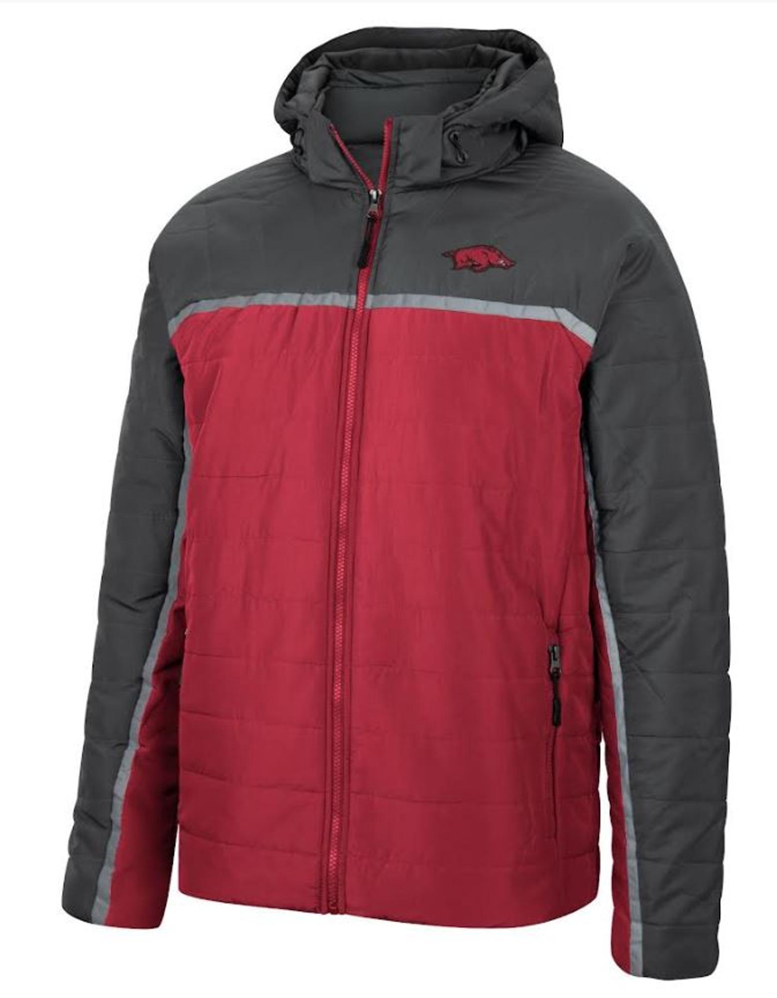 image of: Arkansas Razorbacks Club Champion Full Zip Puffer - Cardinal