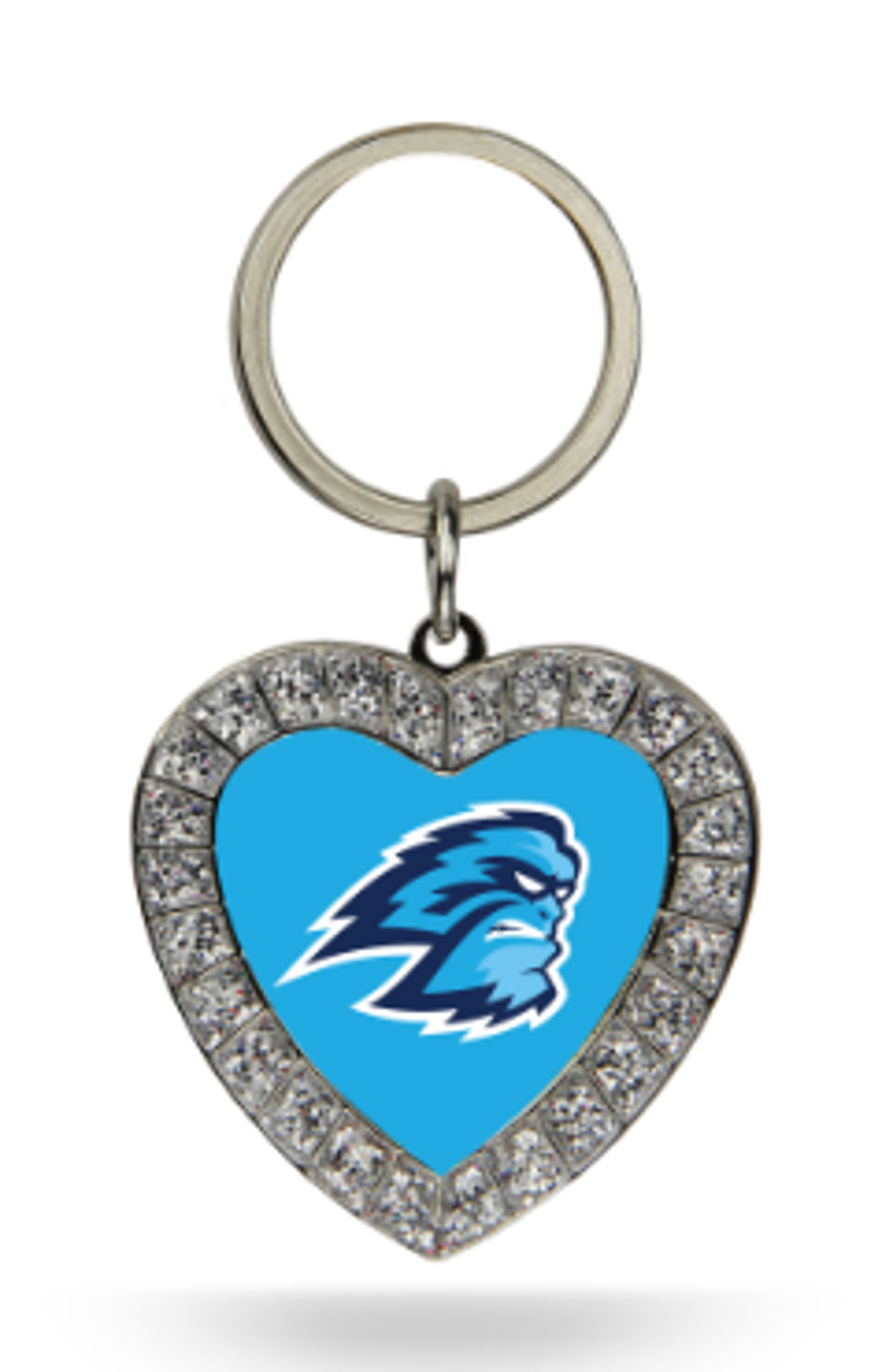 image of: SFCC RHINESTONE HEART KEY CHAIN BLU