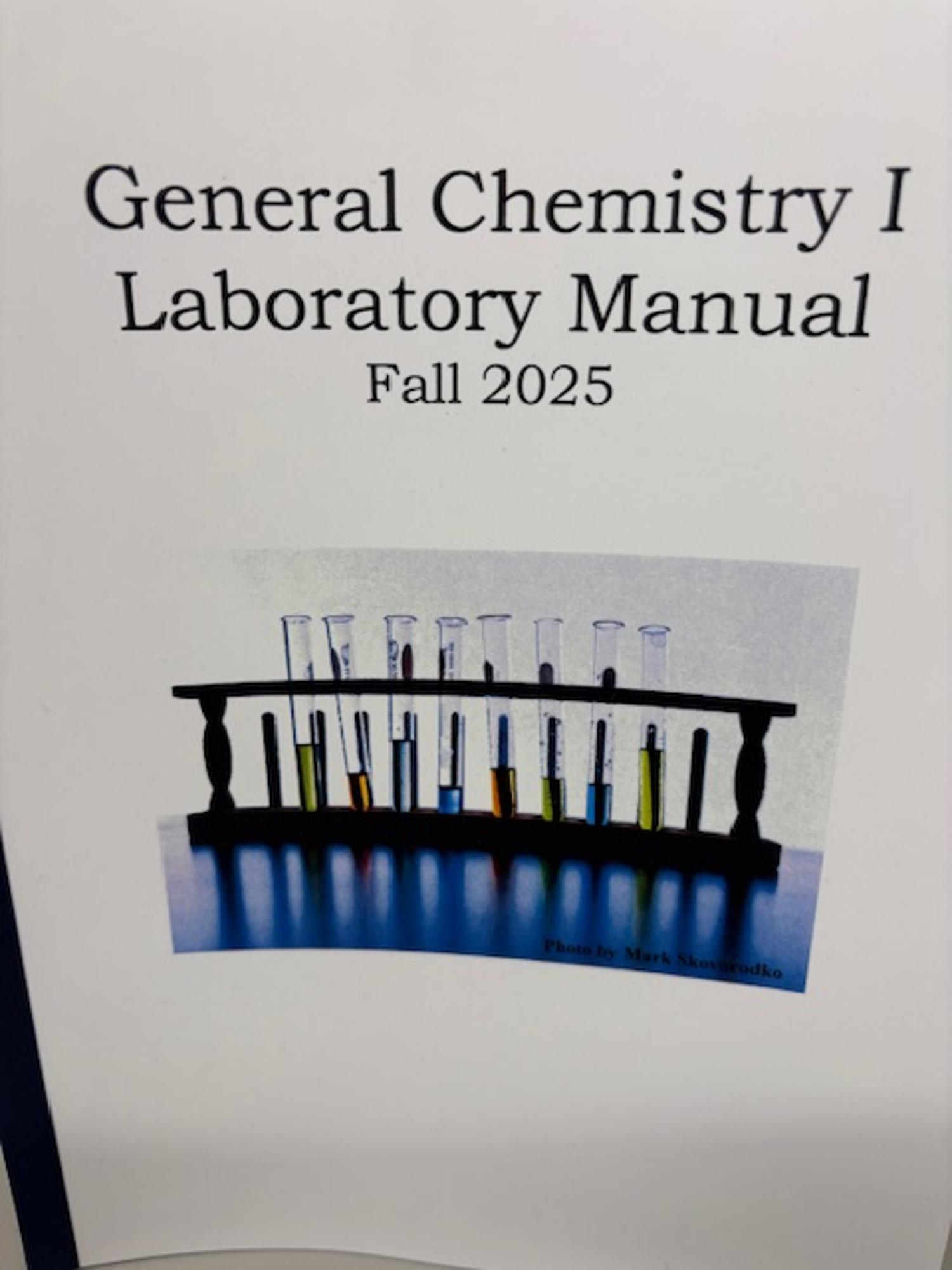 Cover image for F25 CHM 005 Cowell Lab Manual (GEN CHEM I)