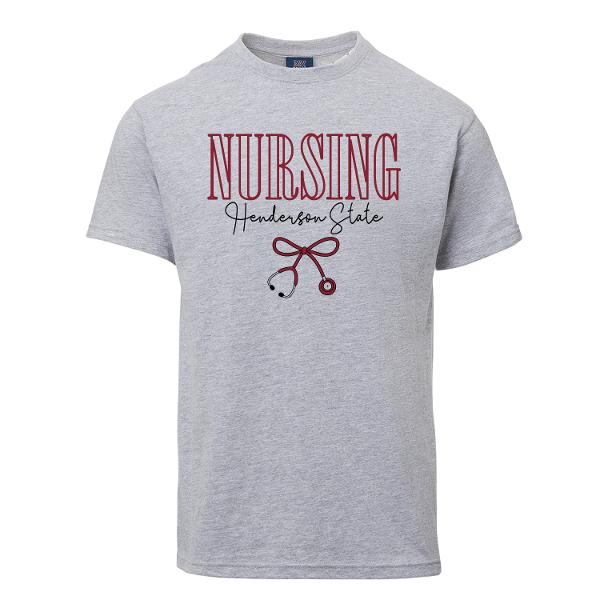 Henderson State Nursing Bow Everest Sustainable Tee; $18.99