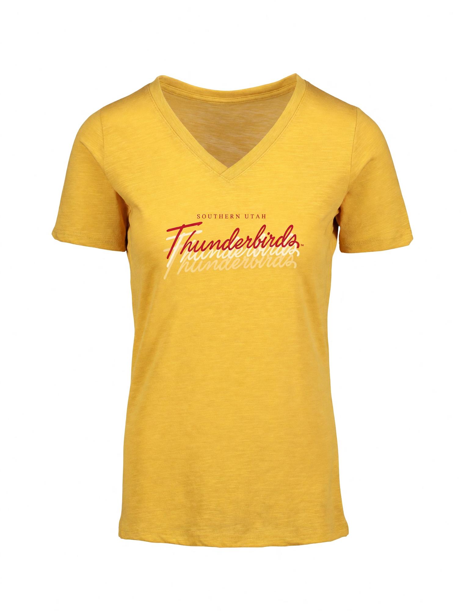 Product image 1 of 1 for MV Sport Thunderbirds V-Neck Slub Tee