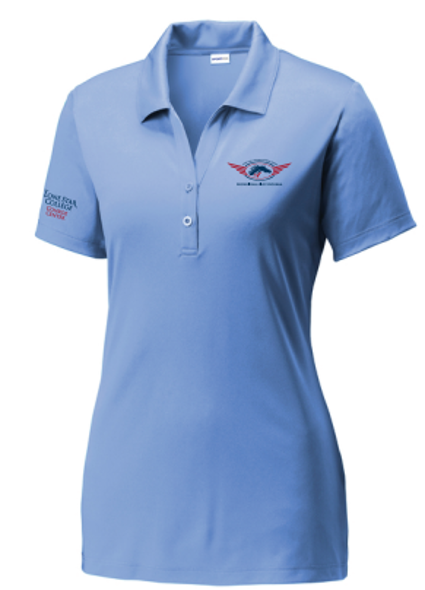 image of: Lone Star College Women's Aviation Polo, Columbia Blue (ONLY AVAILABLE FOR PICKUP AT MONTGOMERY)