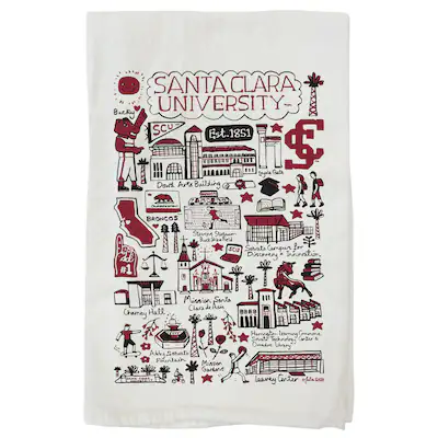 image of: Santa Clara University Julia Gash Tea Towel, White