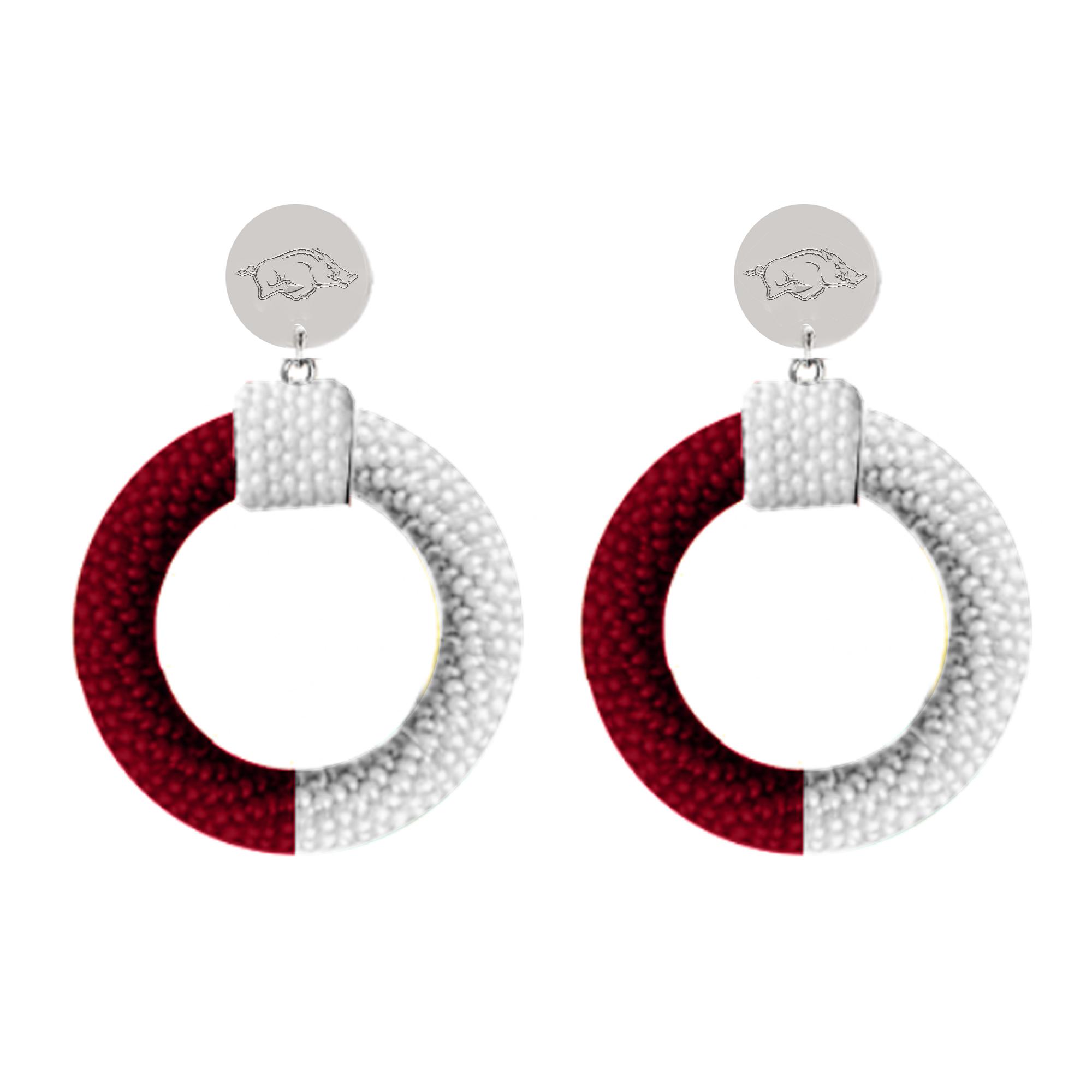 image of: Arkansas Razorbacks Emerson Street Skye Circle Earrings