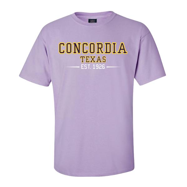 Concordia Est. 1926 Tee Lilac; $18.99
