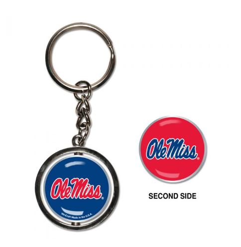 image of: Ole Miss Red/Blue Spinner Keychain