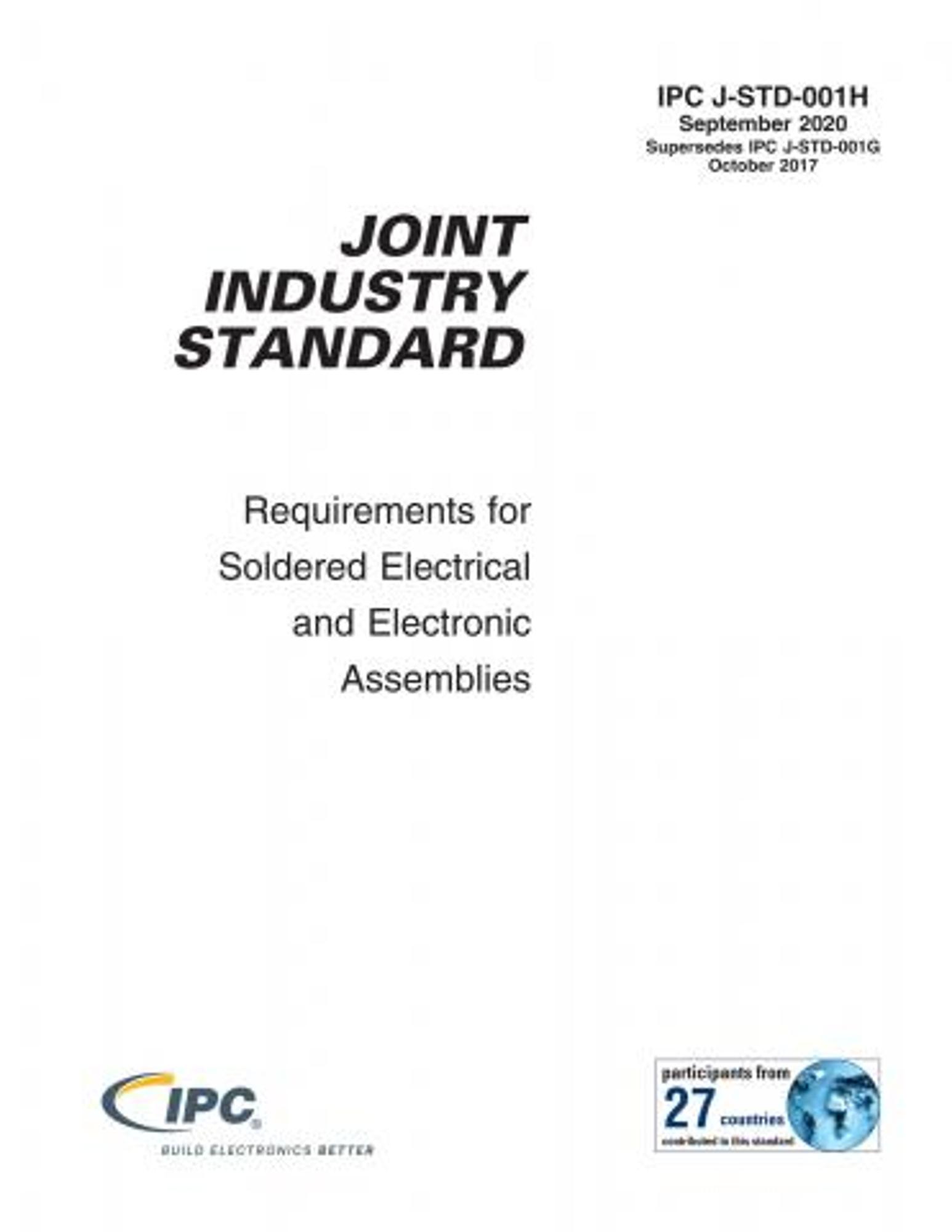 Cover image for IPC-J-STD-001H: Requirements for Soldered Electrical and Electronic Assemblies Handbook